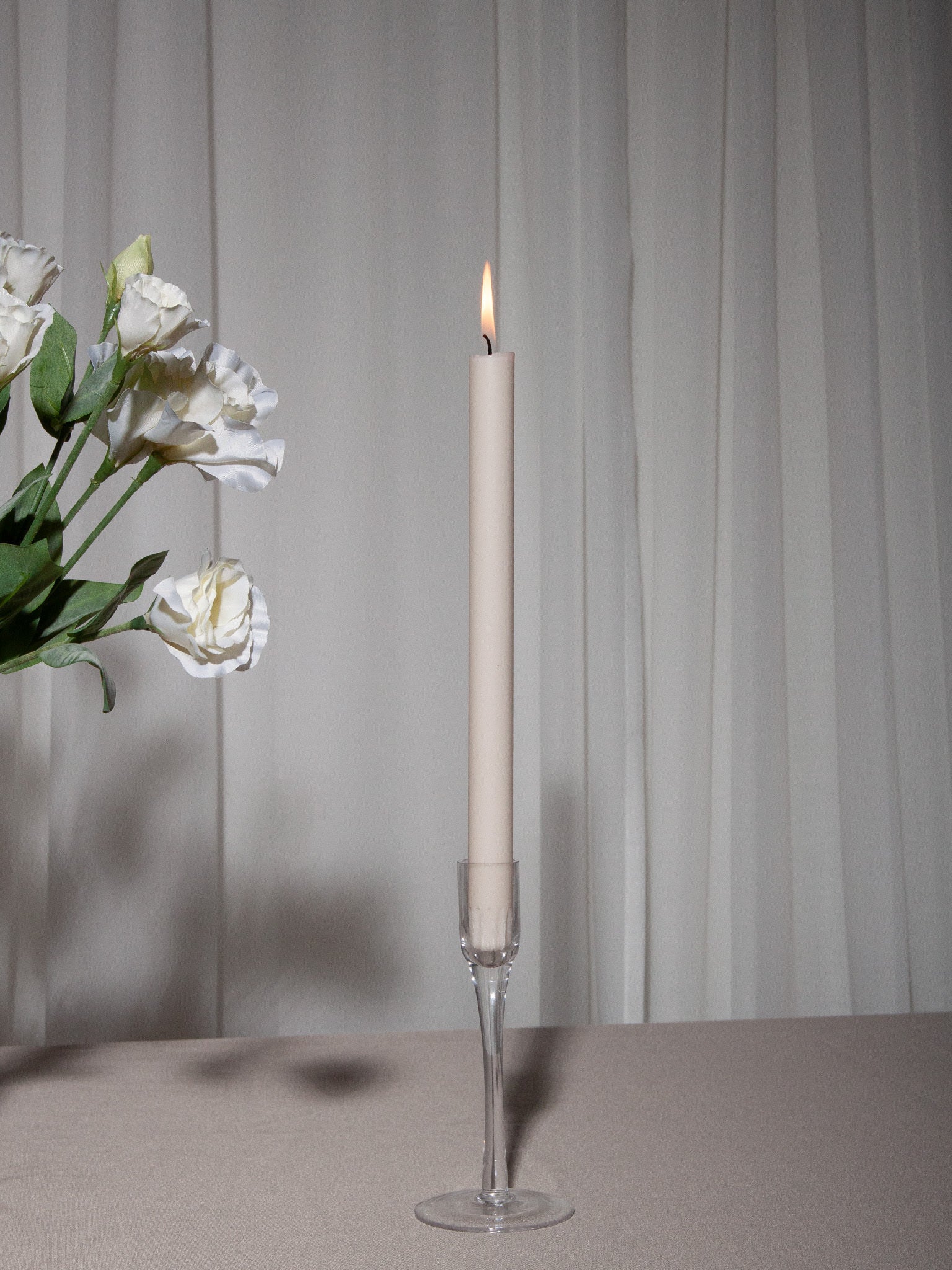 Simple Glass Candlestick Set of 3